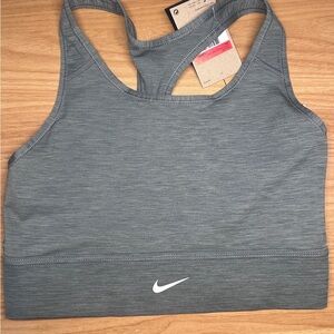 Nike Sports Bra Women's Large Heather Gray workout gym